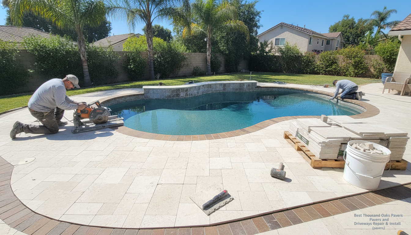 Pool Deck Paver Installation